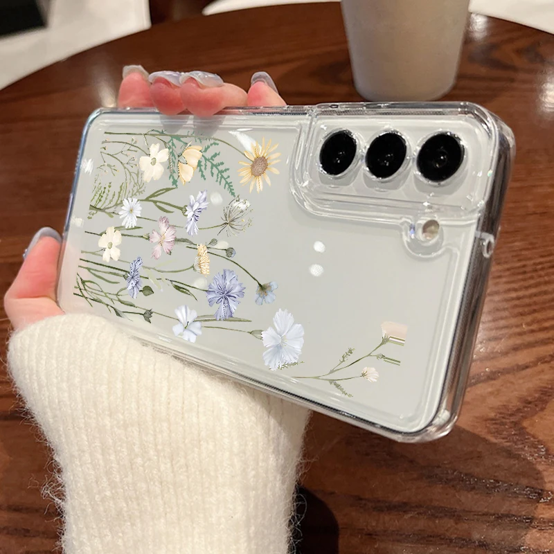 (a848)capa De Celular Com Flor Para Galaxy A55