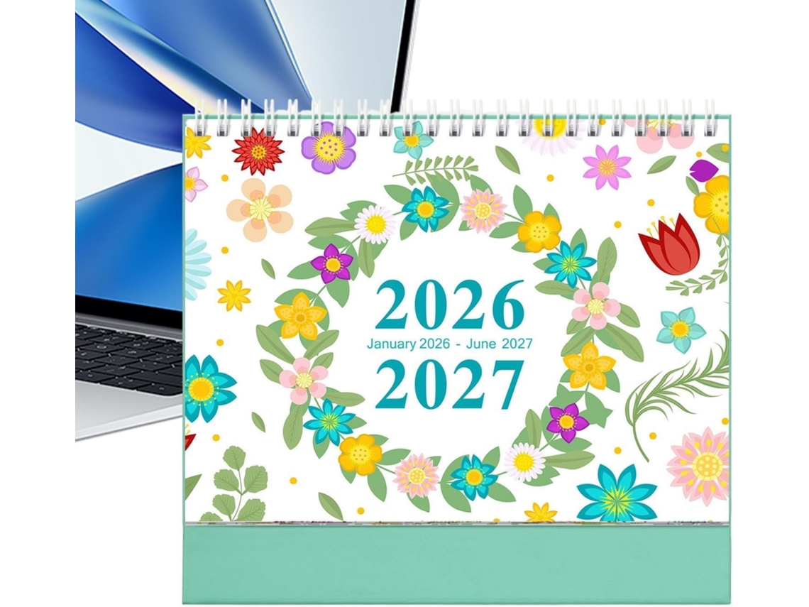 Calendário de Mesa 2026 2027, Mensal e para Planejamento Diário Semanal, CHABERLU