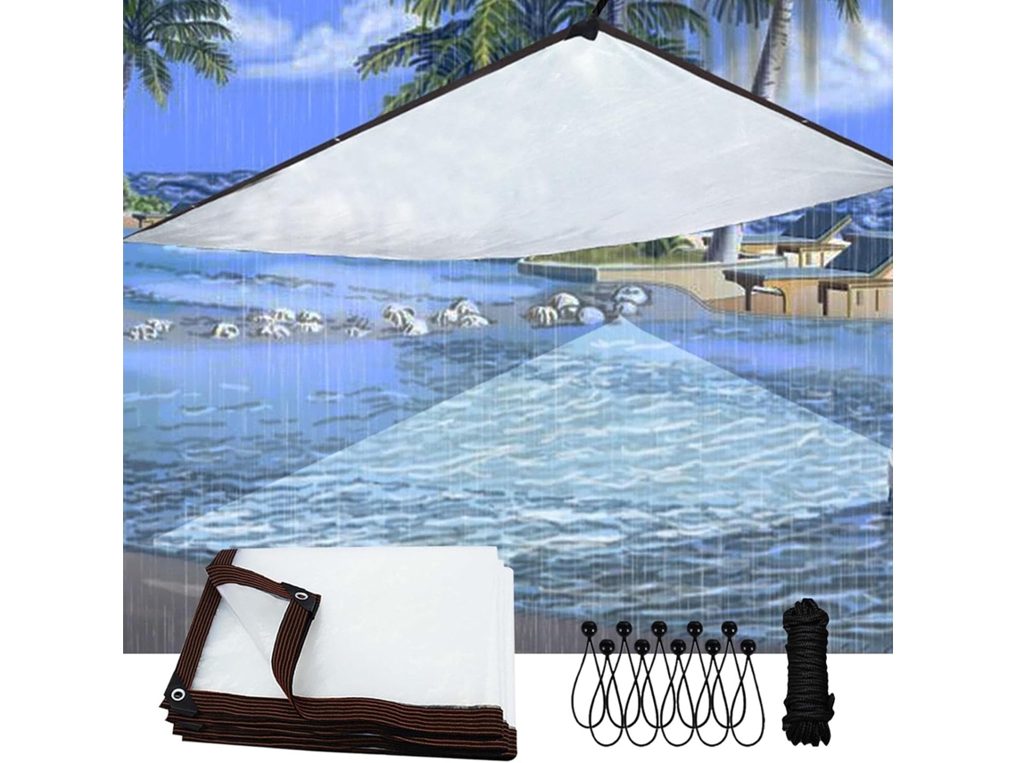 Clear Waterproof Tarps 3x4 Ft Poly Tarpaulin Outdoor Garden Rainproof Covering, Transparent Cover Protection For Garden