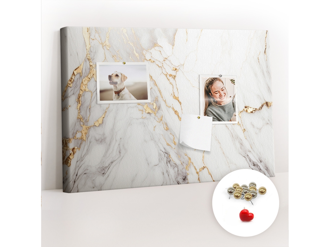 Painel De Cortiça Para Parede Mármore Decorativo Para O Quarto Das Crianças Espelharte (60x40 Cm)