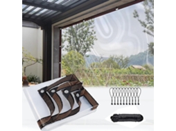 3x9ft Clear Vinyl Tarp, Clear Plastic Tarps Heavy Duty Waterproof With Grommets Pvc Uv Tear Resistant Reinforced Edges