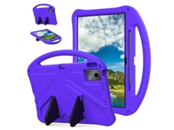 Capa Infantil Para Lenovo Idea Tab Plus Com Alça E Suporte Em Eva - Roxa