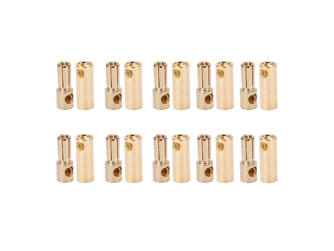 10pcs Plugue Banana de 2mm U52 Duplo com Espaçamento de 10mm, Preto, para Teste com S/MARCA