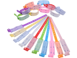 Pacote Com 100 Pulseiras Médicas Ajustáveis Para Identificação Hospitalar Etiquetas Escrita, Pulseiras Descartáveis Para