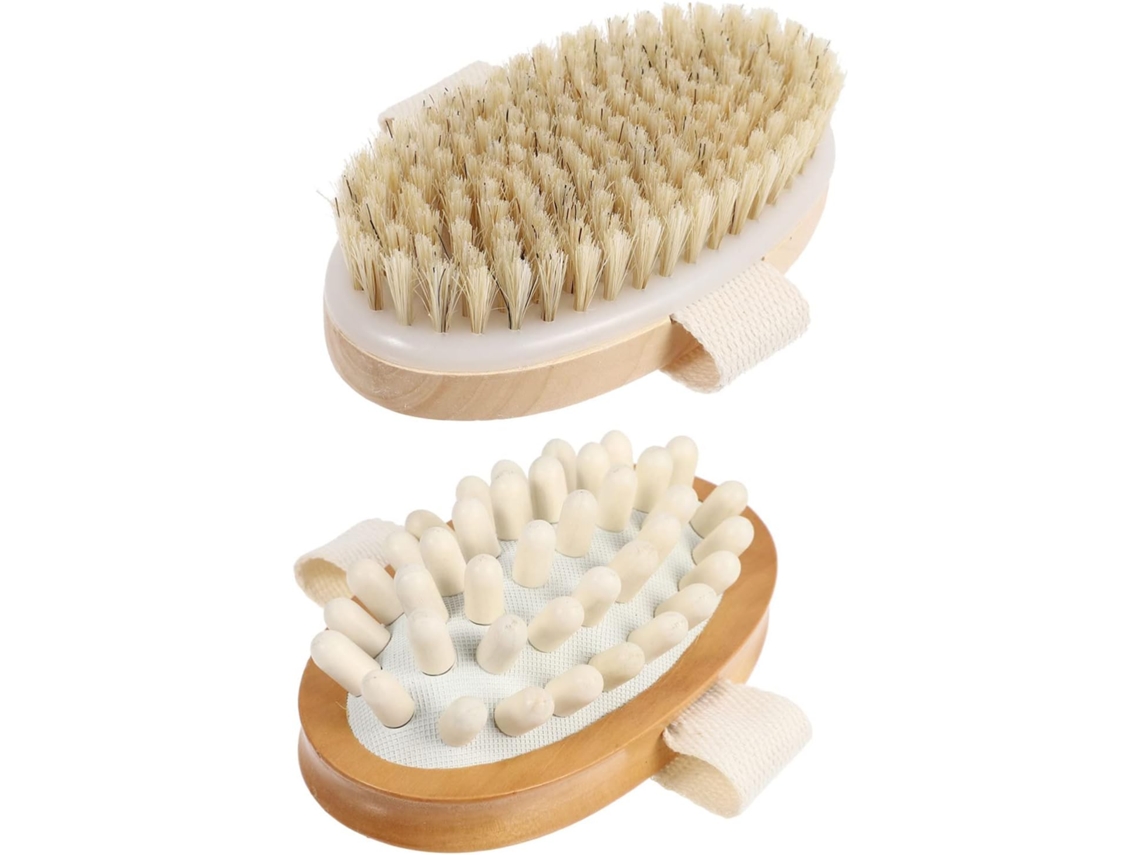 Escova De Esfoliação Mini Para Viagem Beaupretty 2 Peças Com Cerdas Macias Perfeita A Seco