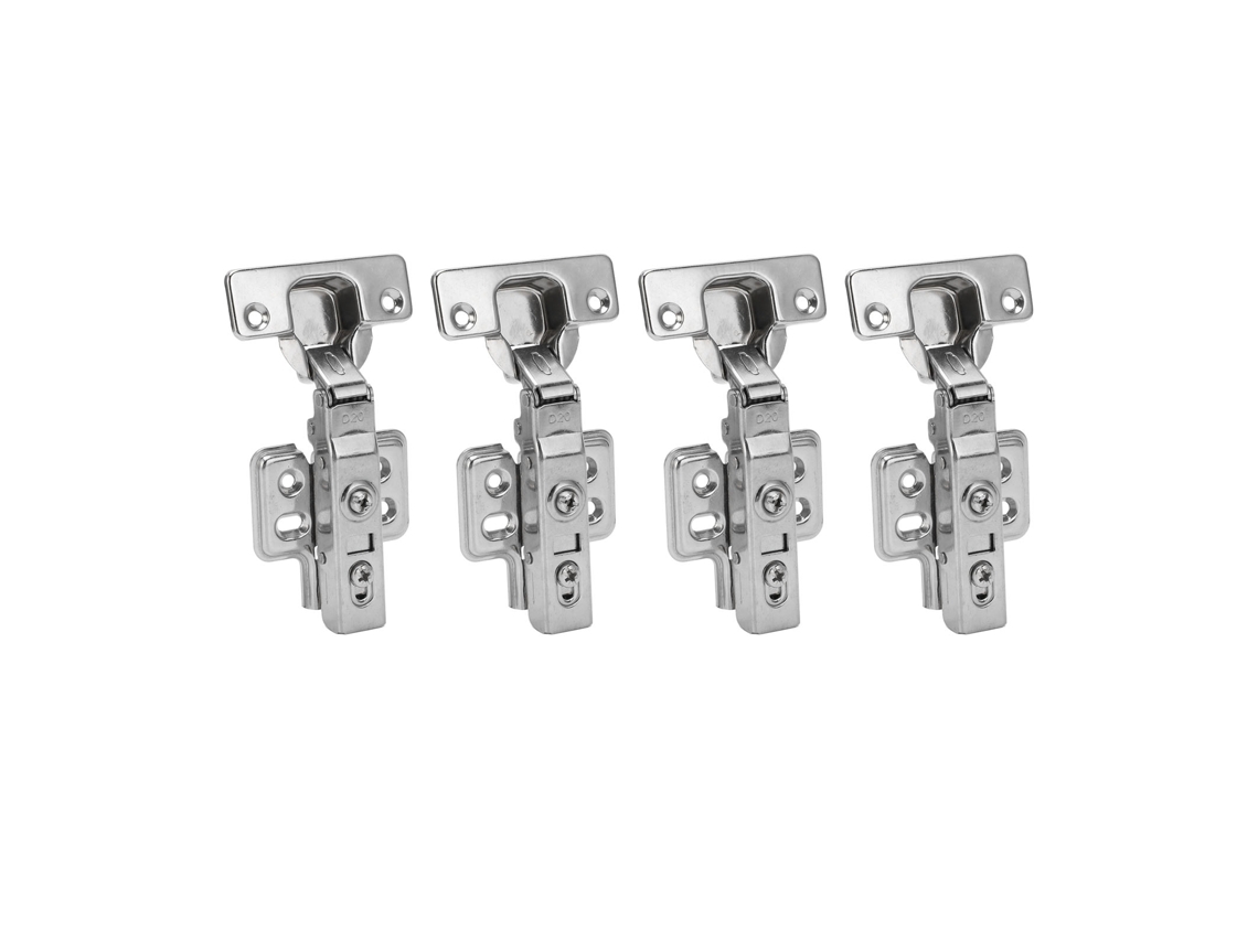 Dobradiças De Aço Inox Para Armário Com Fecho Suave E Sobreposição Total, Marca Laxiscreed