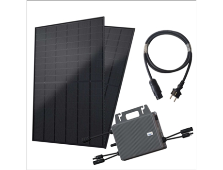 Robinsun® Kit Solar Parede 2x 450 Wp Solar Fabrik Micro Inversor Tsun 800w 2x Fixação 5m Cabo
