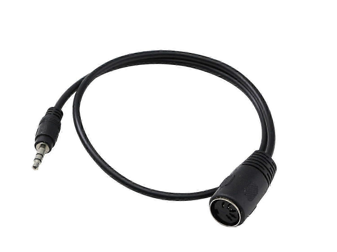 Cabo MIDI DIN de 5 pinos, macho estéreo TRS de 3,5 mm para macho DIN de 5 pinos, adaptador de áudio profissional premium Slowmoose (1/8 de polegada)