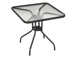 Mesa Metal Desmontável 76x76cm Preta Guarda sol VELTRIX