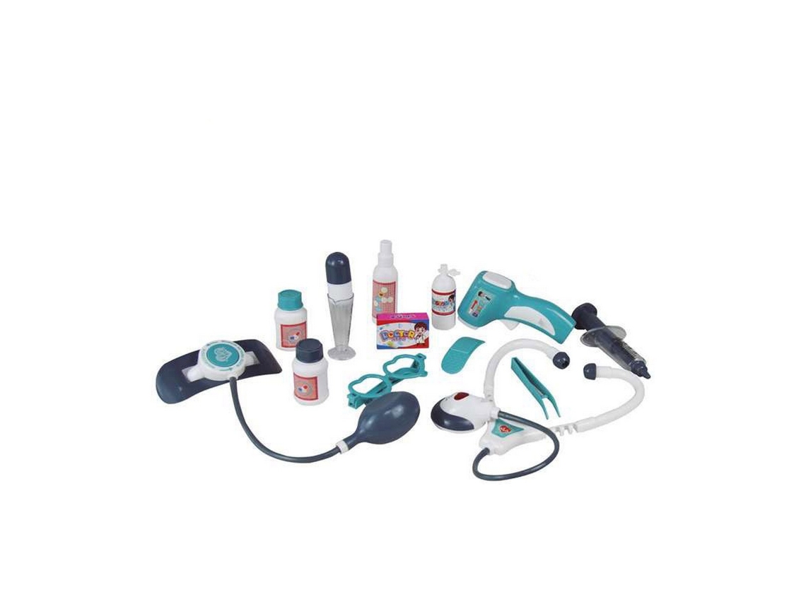 Mala Médica De Brinquedo - Jugatoys - 14 Acessórios - Luzes - Multicolorido