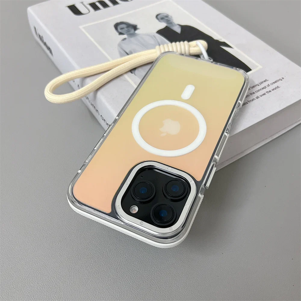 Capa Protetora Magsafe Para Iphone (iphone 14 Pro Max, Branca), Compatível Com Carregamento Sem Fio, Capa Rígida.