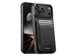 Capa Para Celular Com Suporte Para Cartão Em Couro Litchi Suteni H03