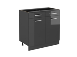 Móvel de cozinha R-Line, 80cm sem PT, Antracite Alta Brilho, Antracite VICCO