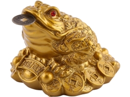 Amuleto da Sorte para Prosperidade e Riqueza do Feng Shui Chinês: Sapo ou Sapo para Decoração de Casa e Escritório.
