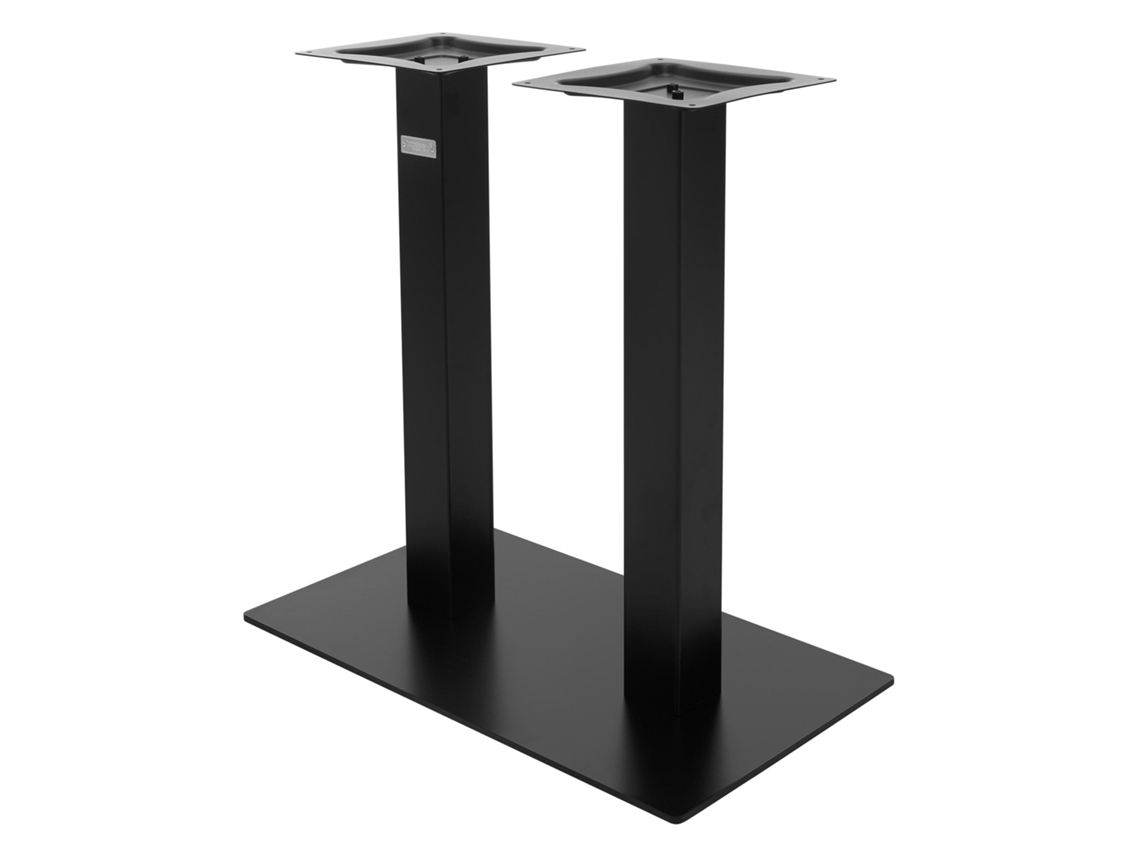 Base de mesa ML-Design 70x43x72 cm coluna de aço tipo suporte retangular preto mate