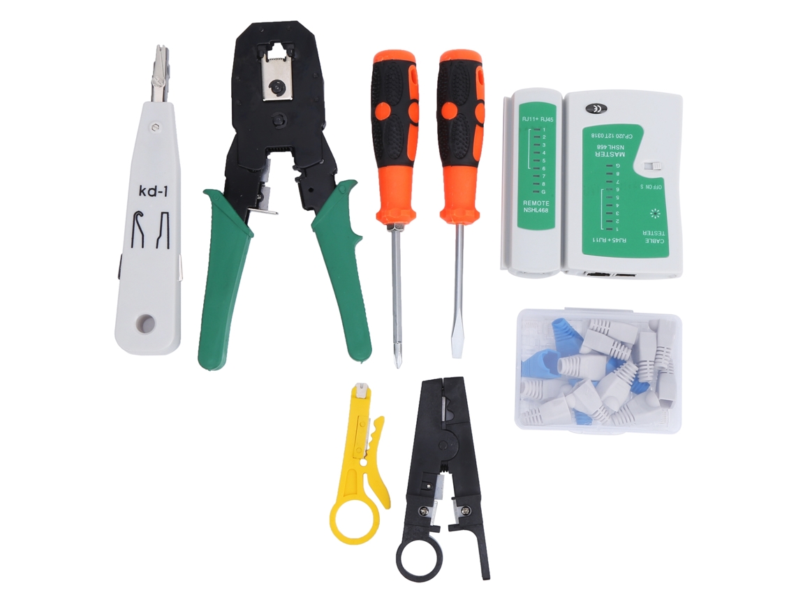 Kit De Ferramentas De Rede Laxiscreed Para Reparação E Testes De Cabos