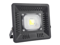 Refletor LED 2026 50w 5000lm IP65 à prova d'água para uso externo, luz branca com suporte metálico ajustável.