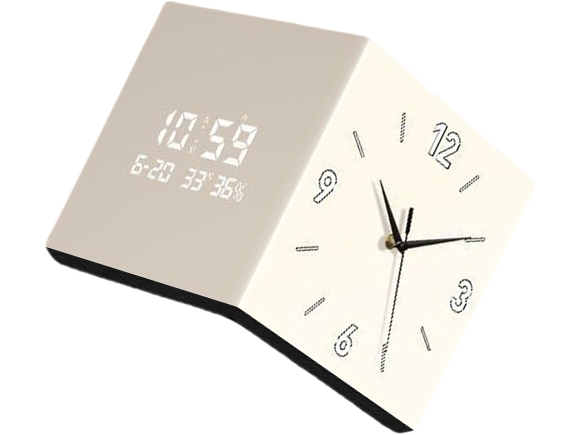 Relógio De Parede Elegante De Dupla Face Para Fácil Leitura Das Horas, Com Visor Digital, Ideal Para Decorar