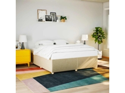Vidaxl Estrutura De Cama Sem Colchão 180x200 Cm Tecido Cor Creme