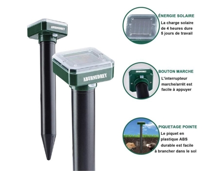 Repelente solar para toupeiras, repelente ultrassônico para cobras, repelente solar para toupeiras, armadilha para toupeiras para Aburnudrey