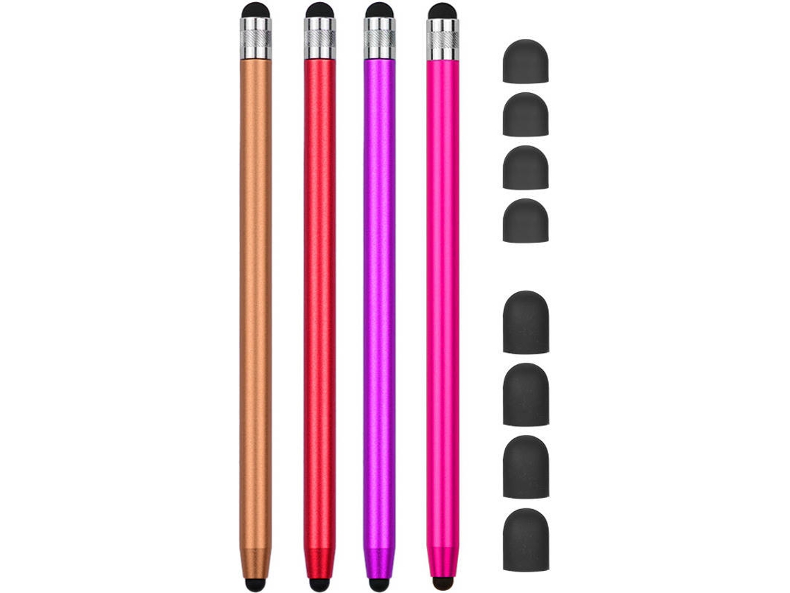 Conjunto de 4 Canetas Touchscreen 2 em 1 ANSELF (Multicor - Alumínio)