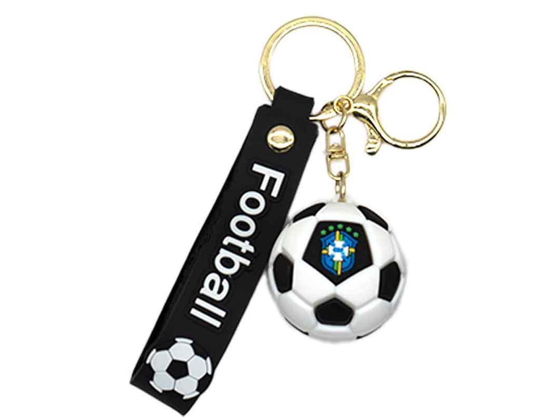 Chaveiro bola de futebol Brasil Copa do Mundo 2026, colecionável, seleção canarinho, pendente silicone, STELASPLEN