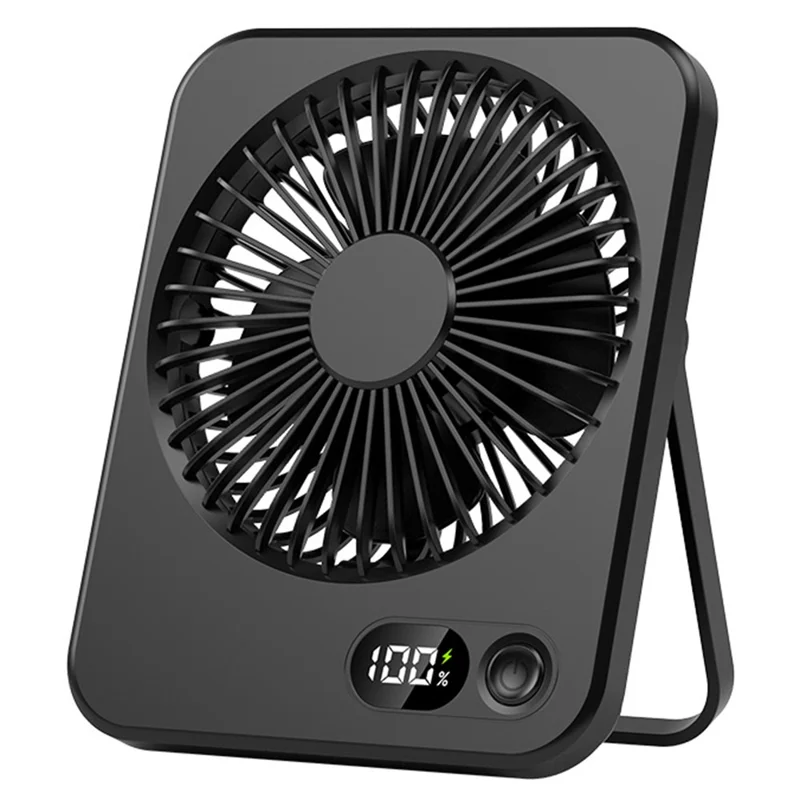Ventilador de Mesa CHRUI Dobrável, 5 Velocidades, Ecrã Digitalpreto