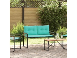 Vidaxl Banco De Camada De Madeira 114 X 55 X 77 Cm Turquesa Retangular