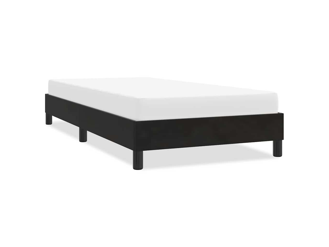 Estrutura De Cama Sem Colchão Preto 80x220 Cm Veludo