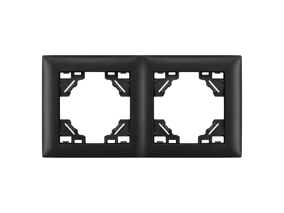 Toolight Moldura Dupla Para Tomadas Oste Jnh014-2f Black