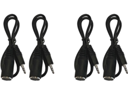 Pacote com 4 Adaptadores Midi Tipo a para 3,5 Mm, Cabo de 50 Cm , Linha de Áudio. SFUSHOS (20 Polegadas)