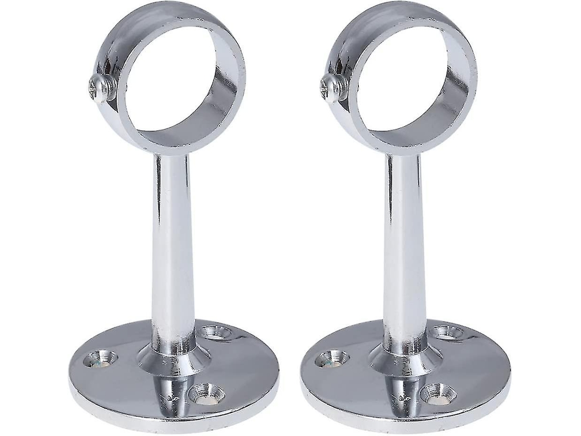 2 Suportes Para Barra De Cortina 25mm Para Teto Ou Parede
