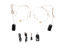 Aetheria microfone Sem Fio de Cabeça 2.4g com 2 Transmissores e 1 Receptor Leve e Confortável