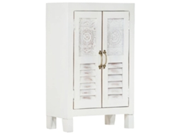 Vidaxl Aparador 55x30x90 Cm Madeira De Acácia Maciça Branco