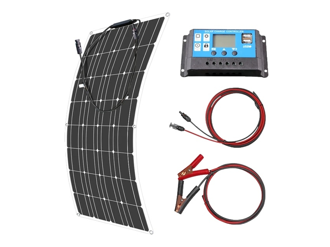 Painel Solar, Flexível, Impermeável,kit Solar De 100w Oem