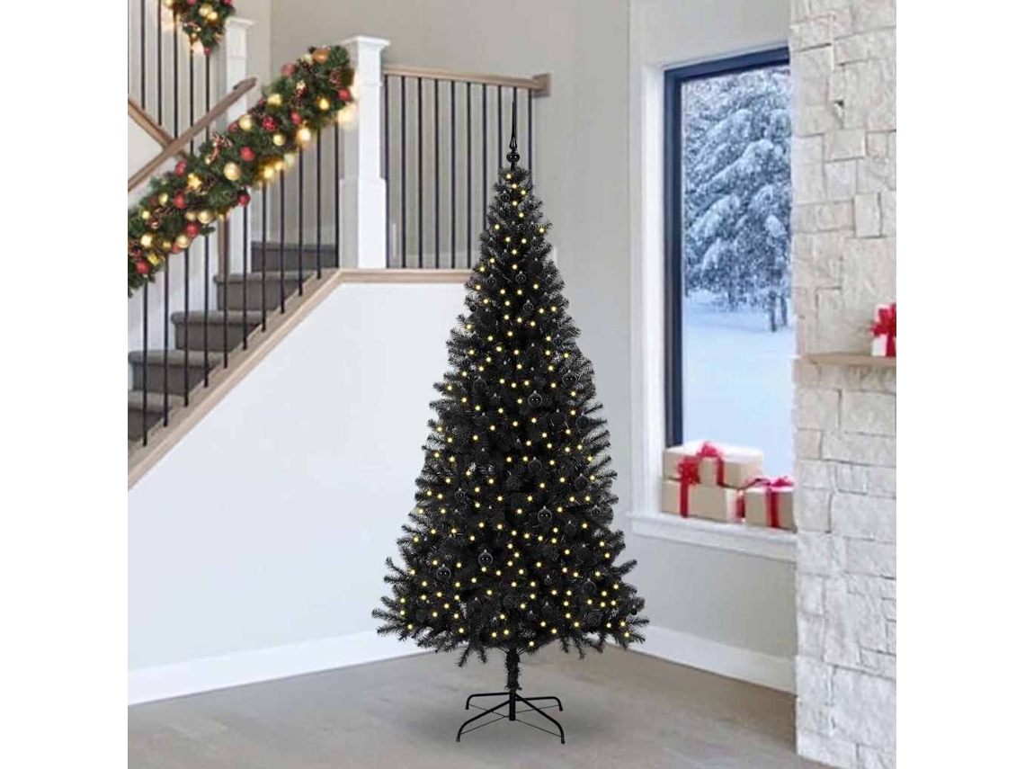 Vidaxl Árvore De Natal Preto 240 Cm Pvc