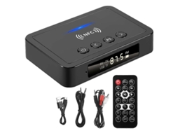 Receptor E Transmissor Bluetooth 5.0 Fm Estéreo Aux Com Entrada De 3,5 Mm E Rca, Adaptador De Áudio Bluetooth Sem Fio Nfc