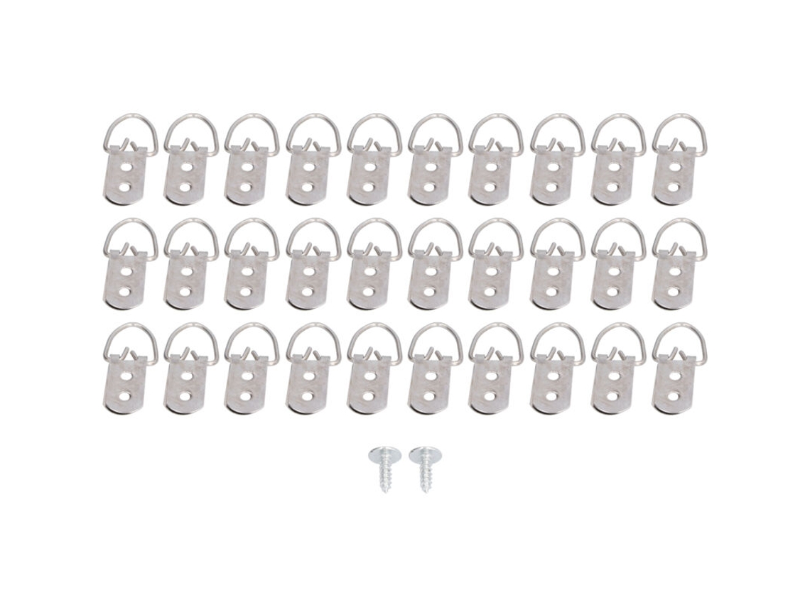 Conjunto com 30 Ganchos para Quadros, Gancho Inovador com Parafusos e Acessórios BRILVIBERA