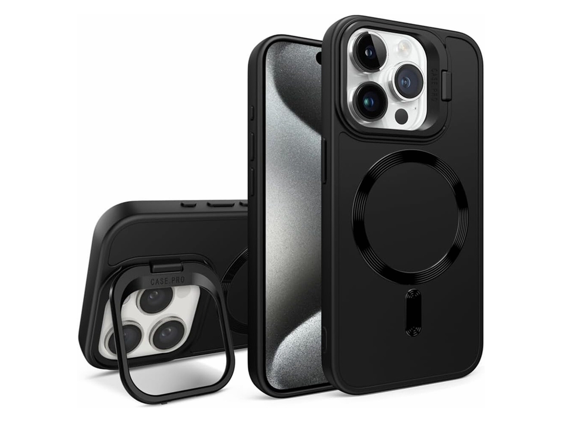 Capa Para Iphone 17 Pro Max Suporte Magnético Preto Czhhmart