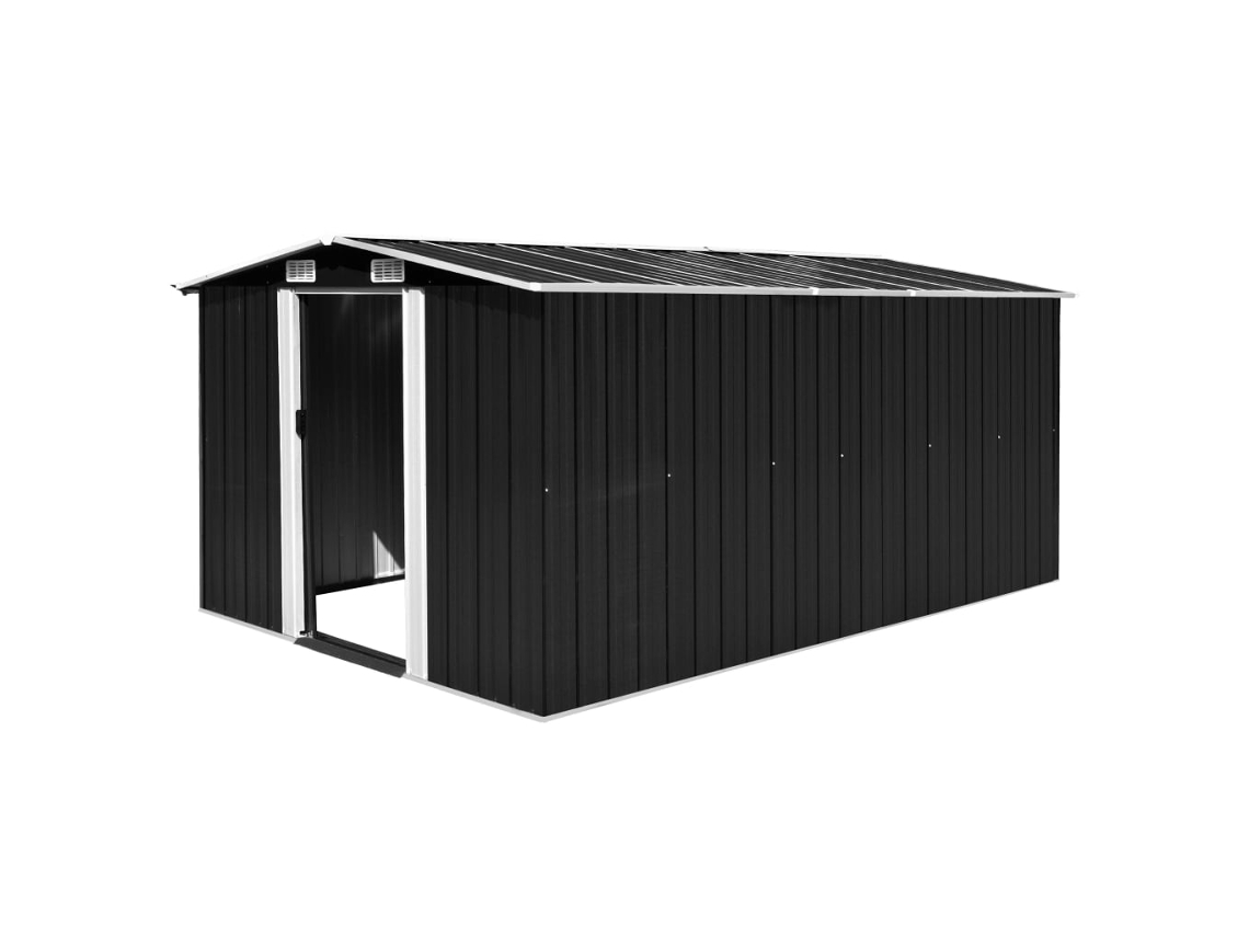 Abrigo VIDAXL Black Aço (257x392x181 cm)