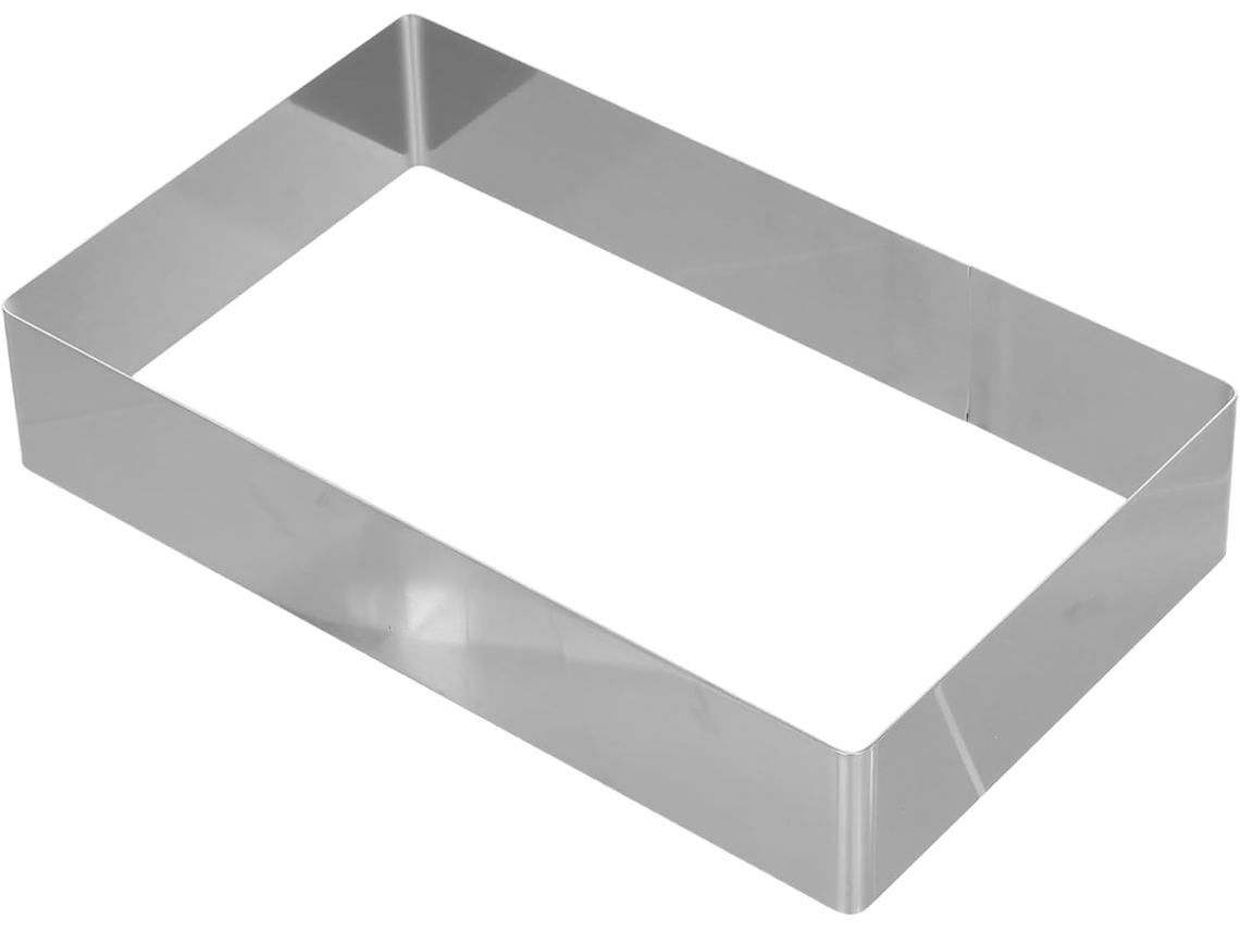 Forma Retangular De Aço Inoxidável Para Mousse, Resistente E Durável, Ideal Para Assar E Decorar Bolos