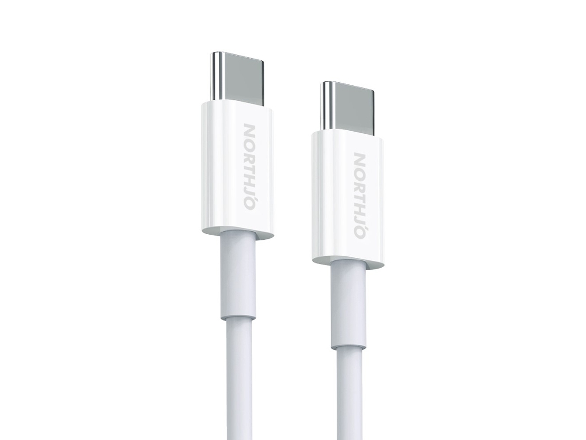 Cabo Usb-c Pd De 1 M E 60 W Da Northjo, Carga Rápida Branco