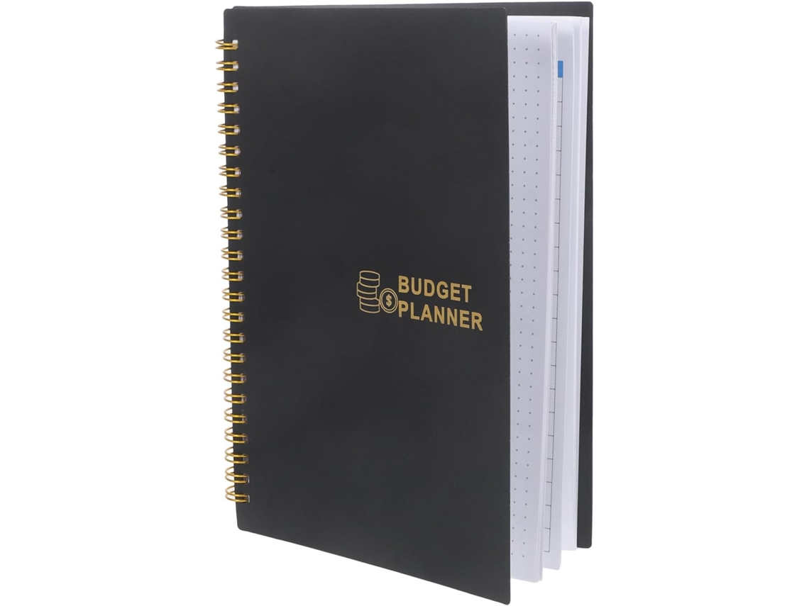 Planejador De Orçamento Mensal Em Papel Preto Registro De Despesas E Gestão Financeira Maison Bureau