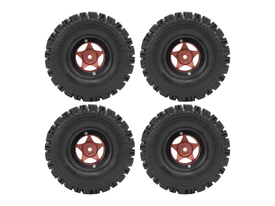 Laxiscreed Roda De Alumínio Para Rc Crawler 120x46mm Pack De 4 Em Marrom