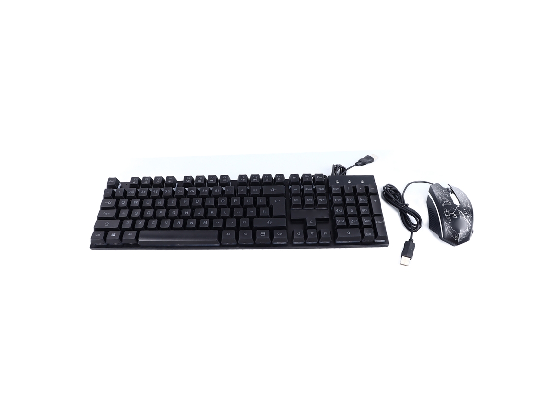 Aetheria conjunto Teclado Mecânico e Mouse com Fio Ergonomico Iluminação para Games e Windows