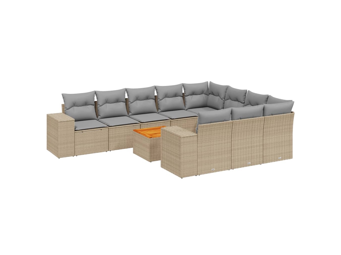 Garden Sofa Set, Garden Sofa Sets Vidaxl Bege Rattan / Vime (n/a)
