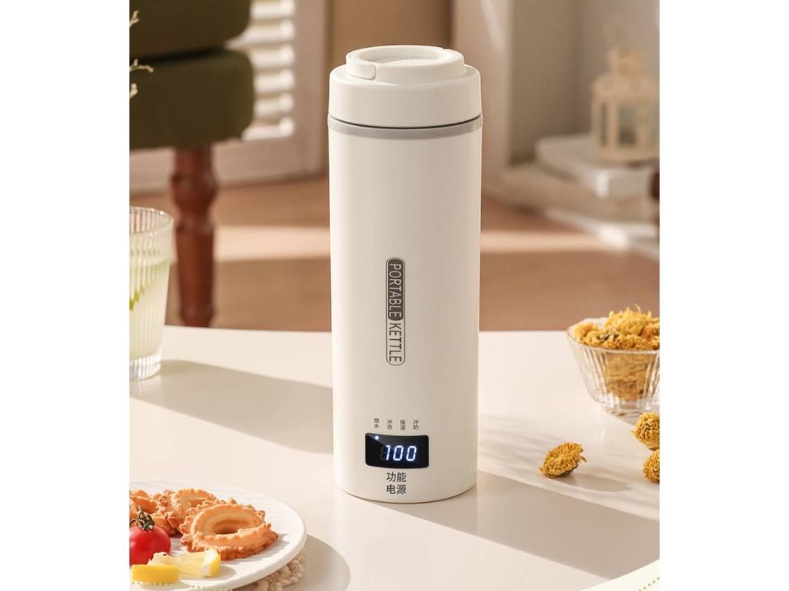 Copo Térmico Portátil De 550 Ml Com 4 Temperaturas Ajustáveis E Visor Digital, Ideal Para Viagens, Escritório E Preparo De Fórmula Infantil.