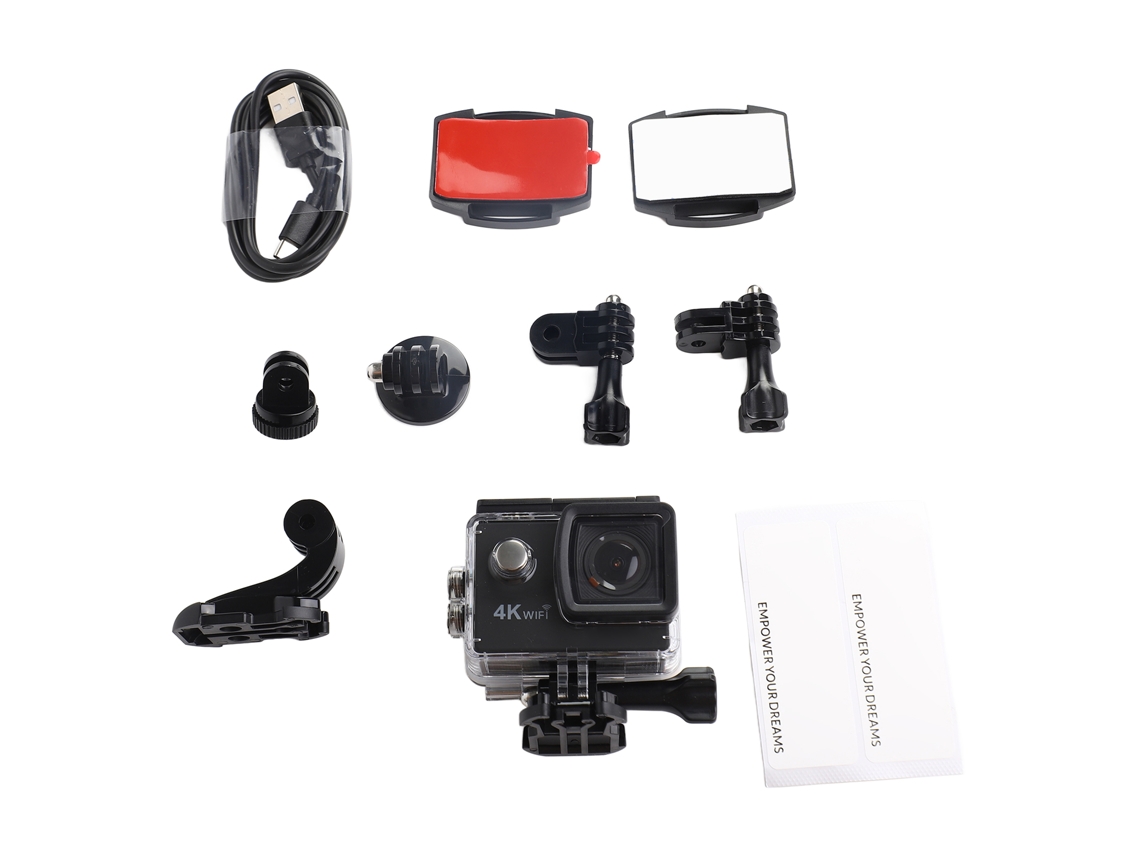 Laxiscreed Câmara De Ação 4k Hd Com Ecrã Ips De 2" E Ângulo De 170° Para Aventuras