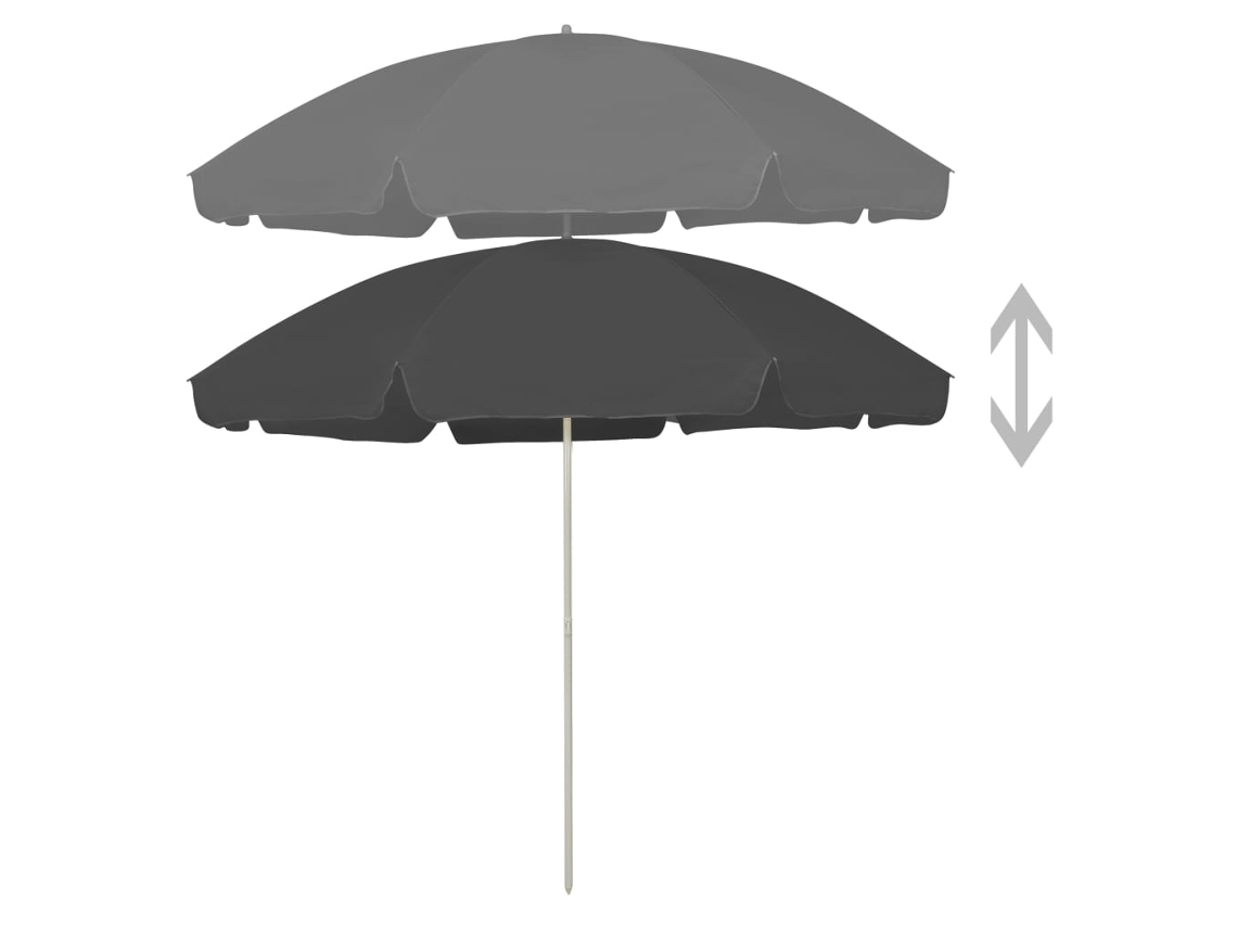 Guarda Sol | Para Sol | Toldo De Vela De Praia 300 Cm Antracite Wsd526018 Lovely Home
