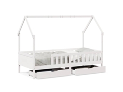 Estrutura de Cama Infantil com Gavetas 80x200 cm Pinho Maciço MAISON EXCLUSIVE